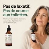 Pas de laxatif. Pas de course aux toilettes.