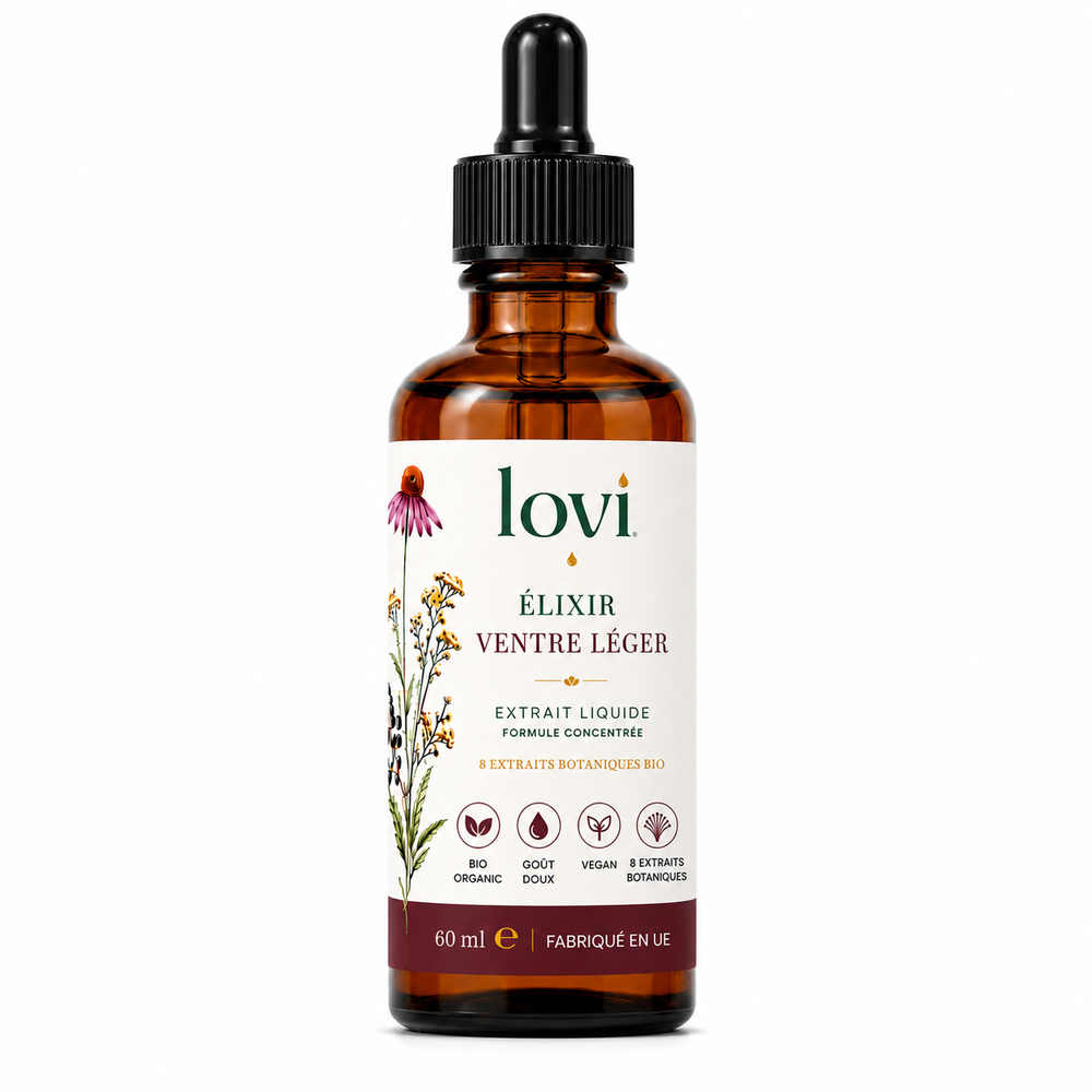 L'ÉLIXIR VENTRE LÉGER — flacon 60 ml, 8 plantes en extrait liquide