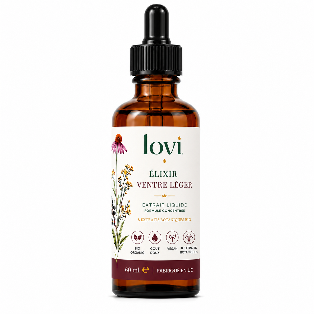 Élixir Ventre Léger — flacon 60 ml, packshot officiel